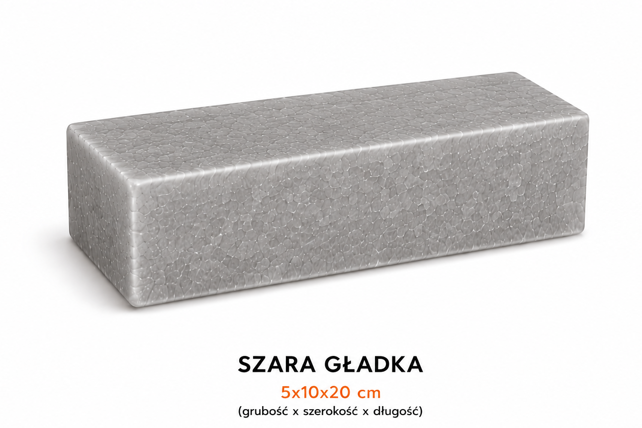 CEGŁA SOLNA SZARA GŁADKA 5X10X20