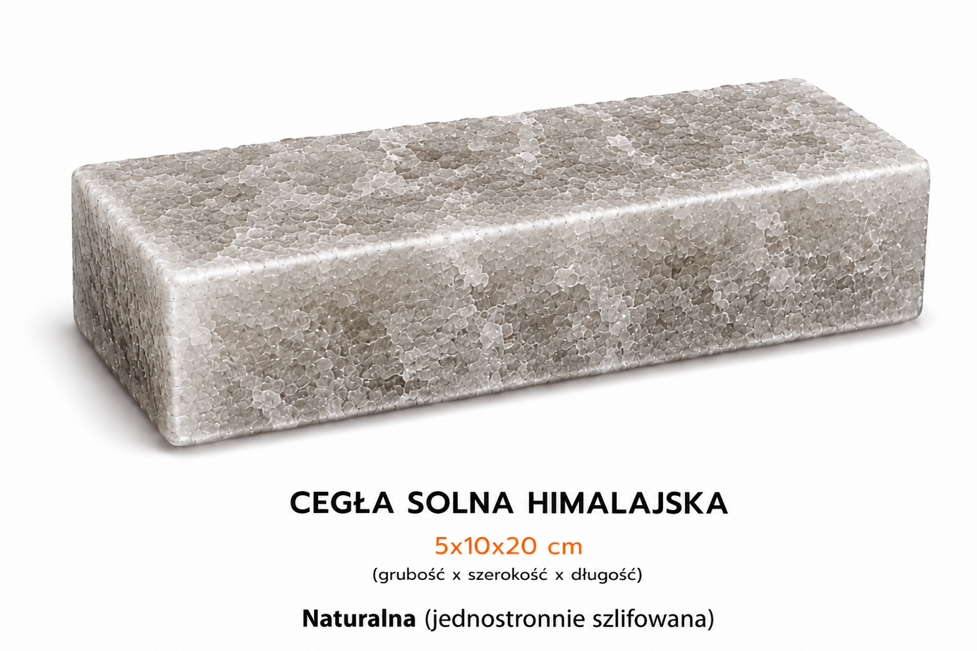 CEGŁA SOLNA SZARA NATURALNA 5X10X20