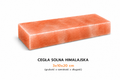 Cegła solna różowa gładka 3x10x20 cm – sól himalajska hurt – EDRASALT
