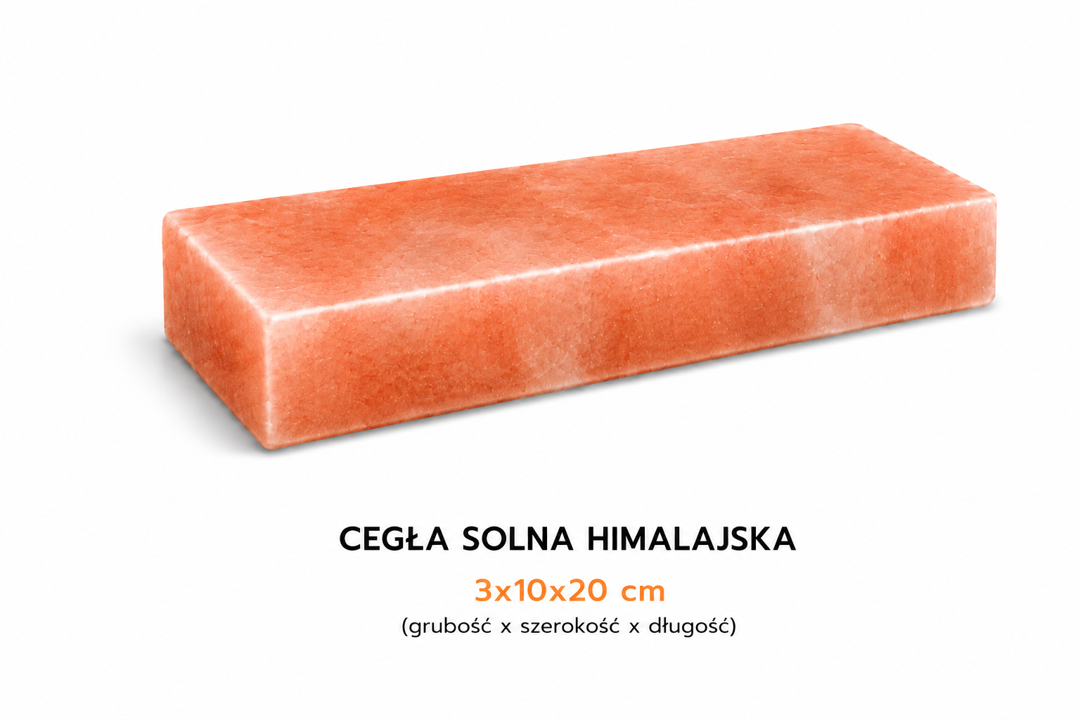 Cegła solna różowa gładka 3x10x20 cm – sól himalajska hurt – EDRASALT