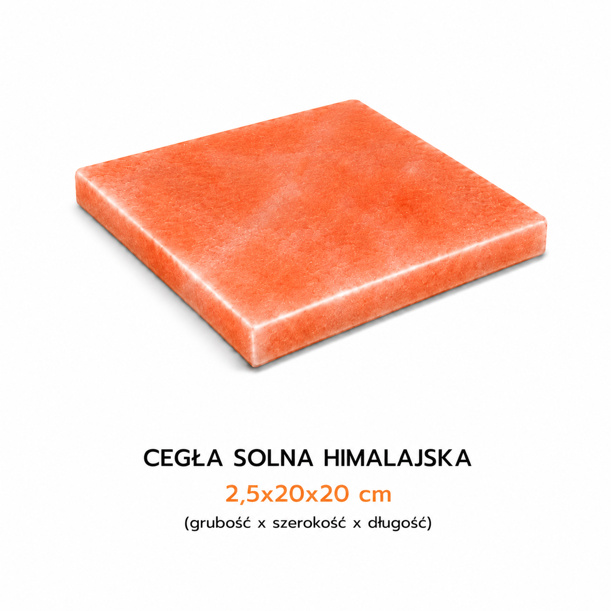 Cegła solna różowa gładka 2,5x20x20 cm – sól himalajska hurt – EDRASALT