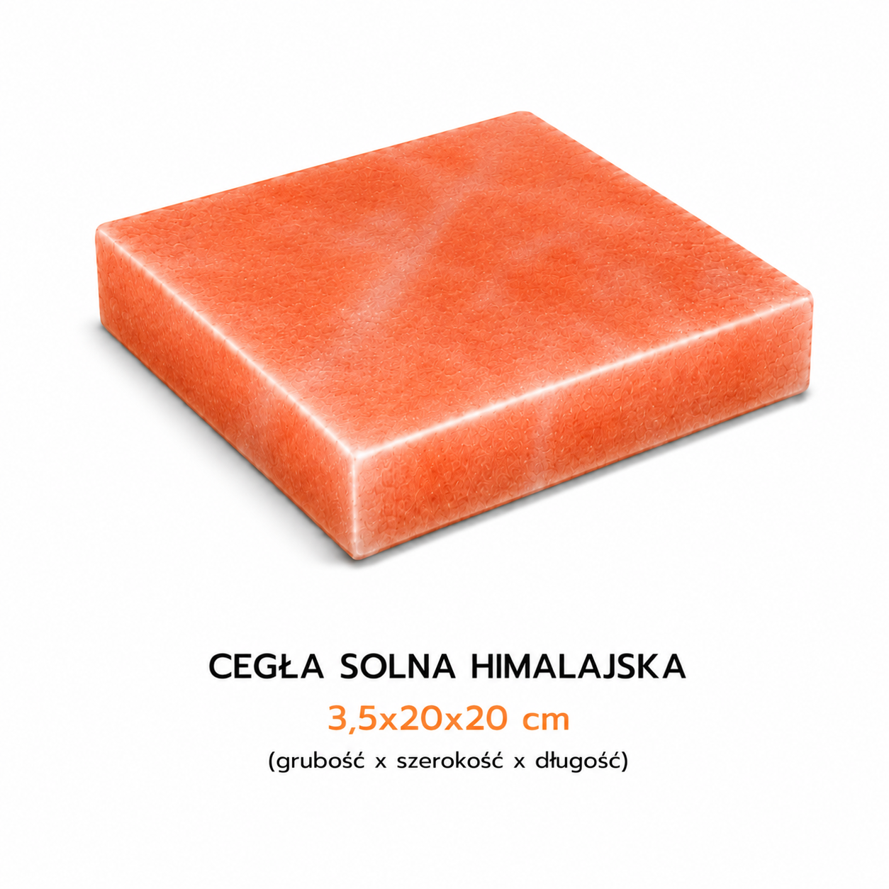 Cegła solna różowa gładka 3,5x20x20 cm – sól himalajska hurt – EDRASALT