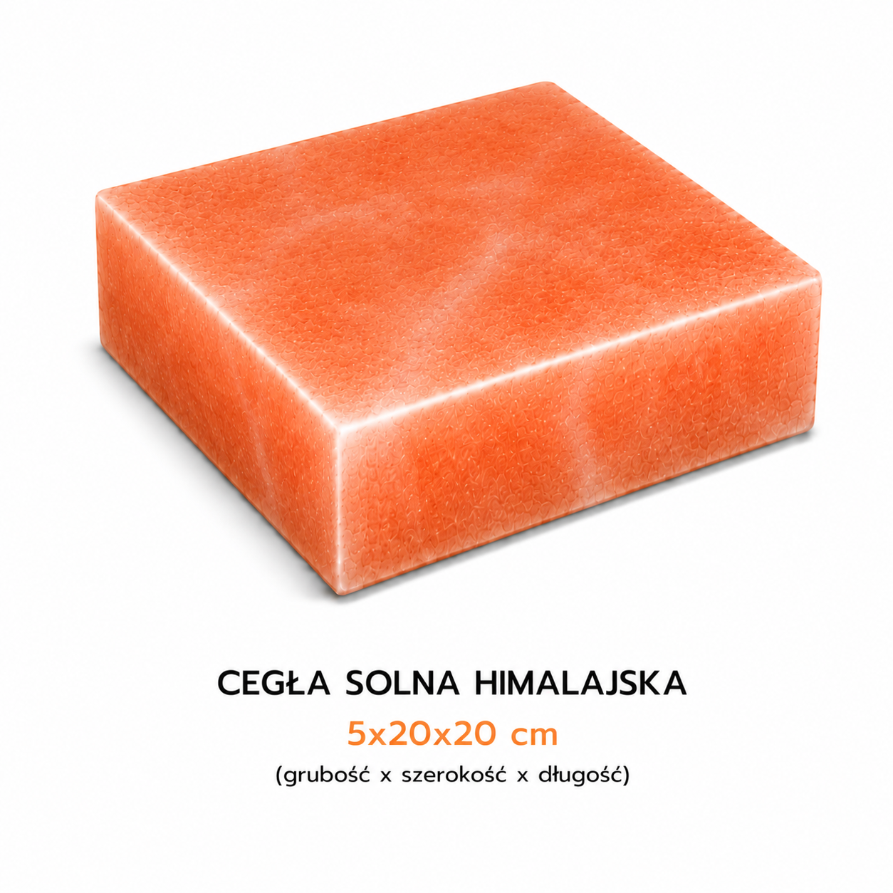 Cegła solna różowa gładka 5x20x20 cm – sól himalajska hurt – EDRASALT