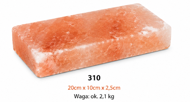 CEGŁA SOLNA 2,5X10X20 GŁADKA RÓŻOWA